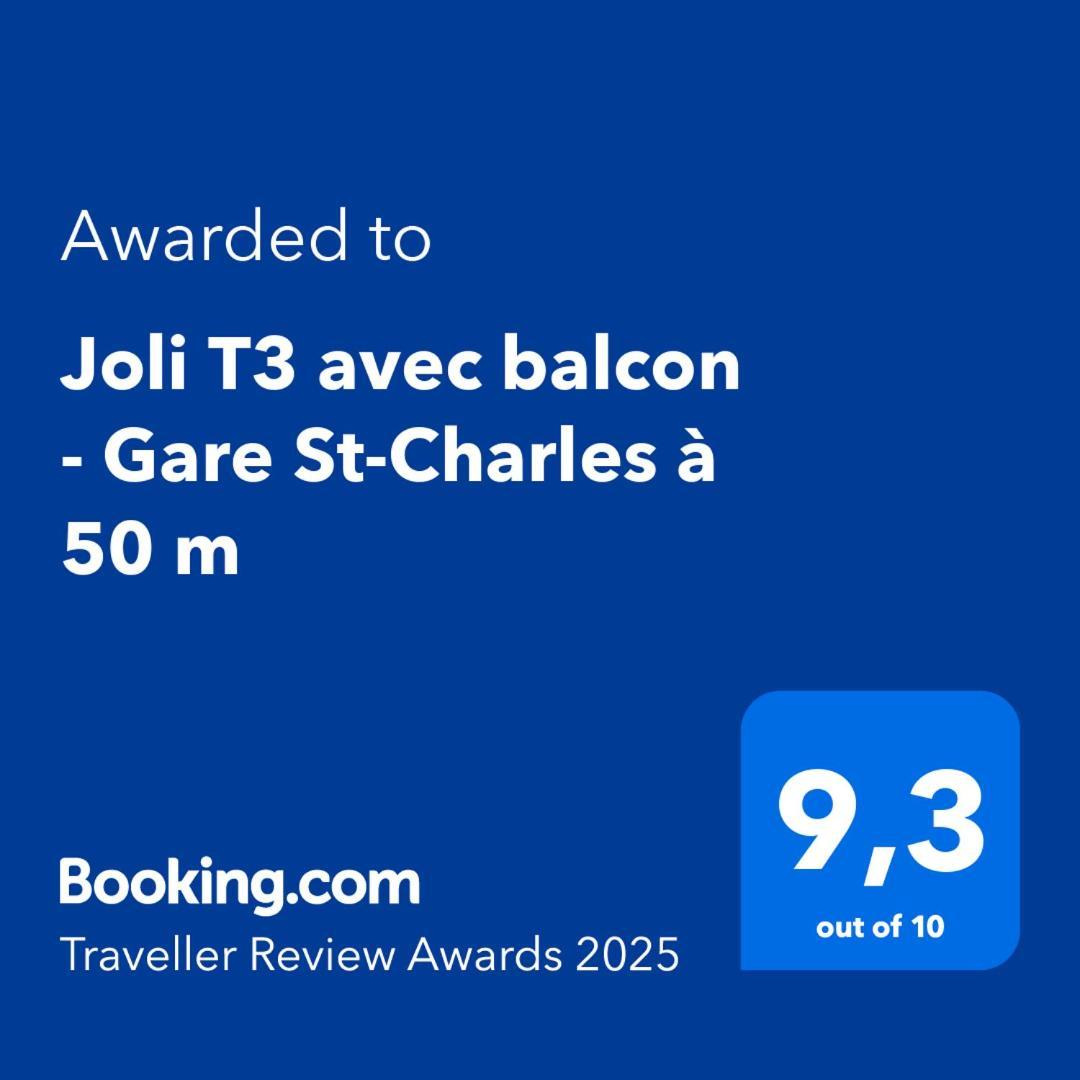 Joli T3 Avec Balcon - Gare St-Charles A 50 M Apartment Марсилия Екстериор снимка